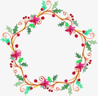 五边形手绘装饰框免抠