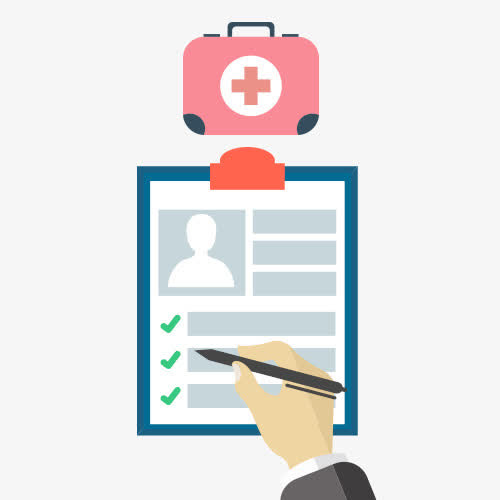 医疗病历本卡通图免抠