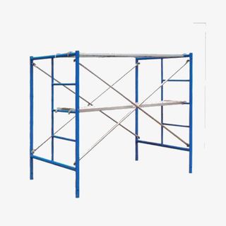 蓝色脚手架免抠