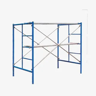 蓝色脚手架免抠