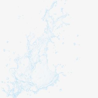 浅蓝色喷洒的水免抠