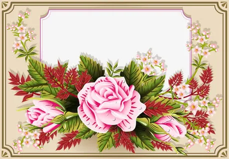 鲜花相框免抠 鲜花相框免抠