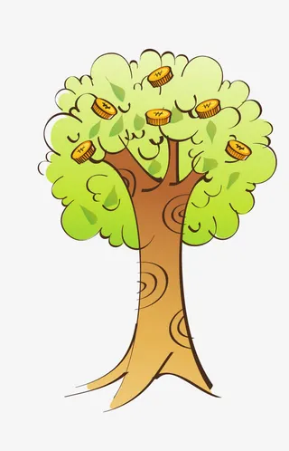 可爱手绘树免抠