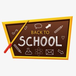 school 粉笔字 矢量图 开学季免抠