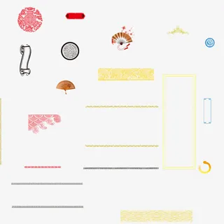 古典艺术边框线条免抠