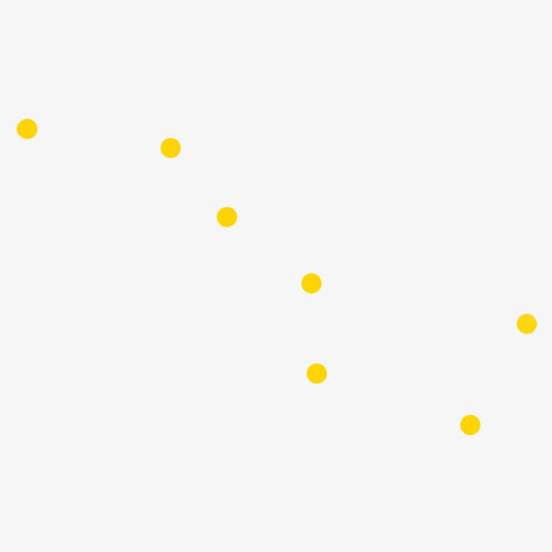 卡通北斗七星黄点免抠