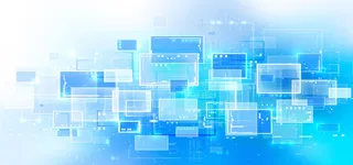 蓝色方块banner高清