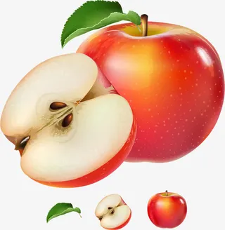 矢量红苹果免抠