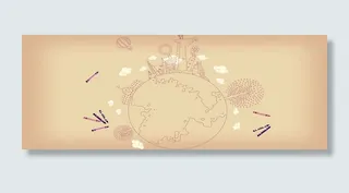 童心画地球背景高清