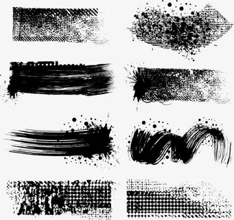 痕迹墨迹喷墨效果素材免抠