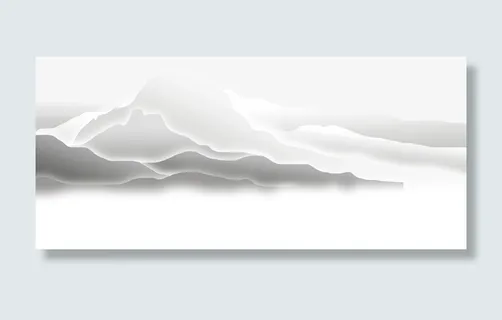 古风水墨剪影背景底图免抠