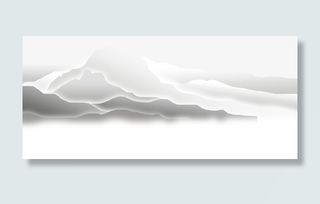 古风水墨剪影背景底图免抠