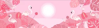火烈鸟banner背景图