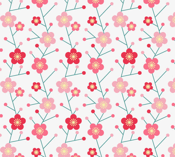 小红花底纹免抠