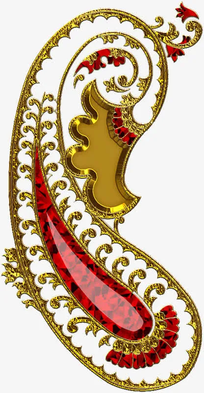 印度红宝石饰品免抠