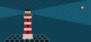 星空下的灯塔海报背景高清