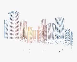 科技城市剪影免抠