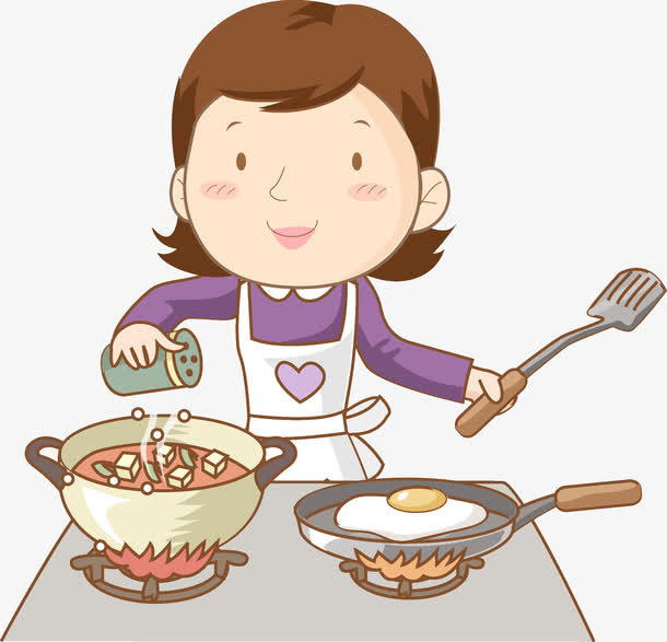 做饭的女人免抠图免抠