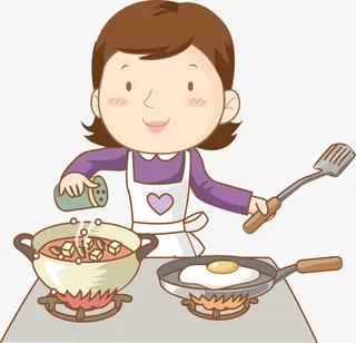 做饭的女人免抠图免抠