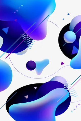 时尚流体渐变装饰图案免抠