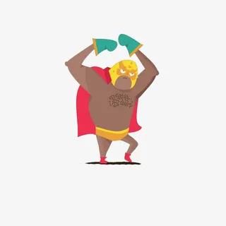 大力士卡通形象免抠