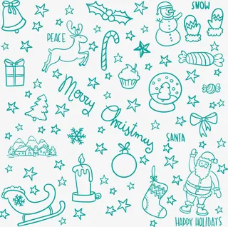 圣诞图标底纹背景素材免抠