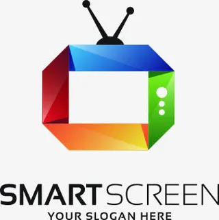 彩色电视机招聘海报免抠