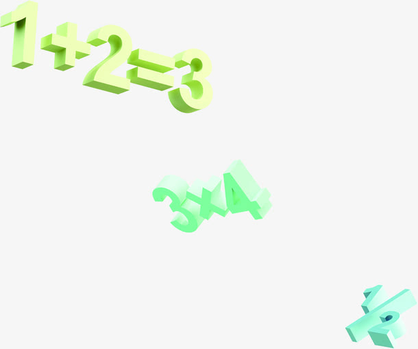 春天立体数字装饰免抠