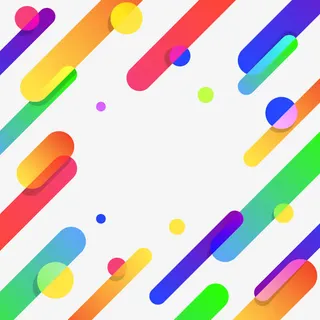 卡通彩色线条圆球免抠