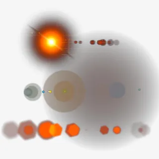 光效橙色光圈免扣素材免抠