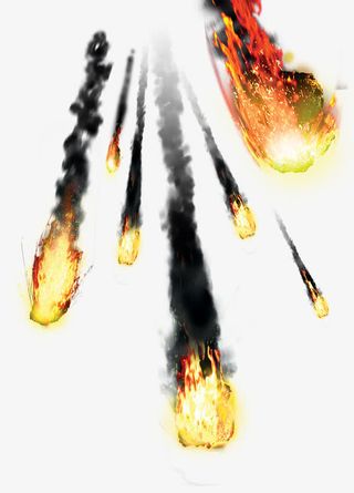 火球陨石撞击免抠