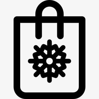 圣诞购物袋图标免抠