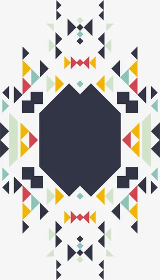 几何菱形无缝图案免抠