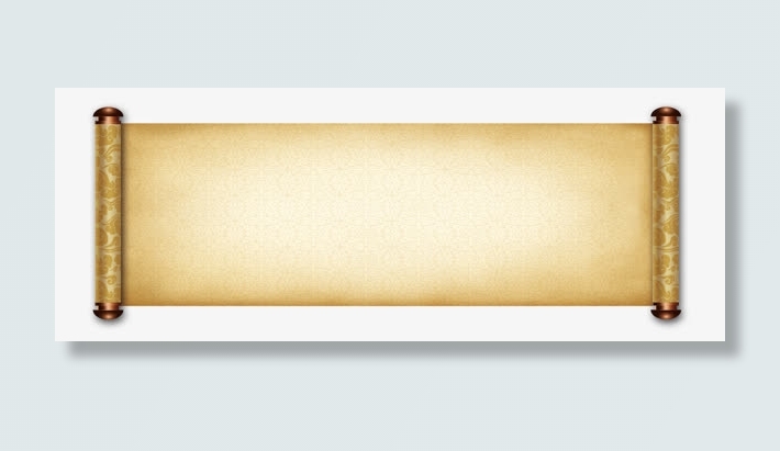 古典卷轴png素材免抠