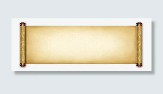 古典卷轴png素材免抠