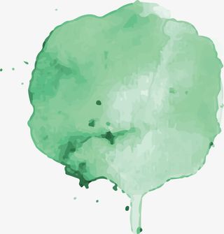 水彩淡绿色底纹免抠
