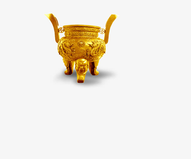 金色的鼎，古代器皿免抠