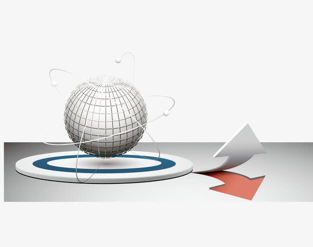 矢量地球箭头免抠