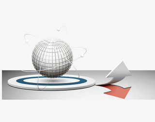 矢量地球箭头免抠