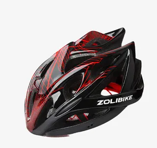 自行车骑行头盔红色免抠