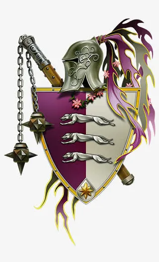 紫色手绘游戏人物盔甲免抠