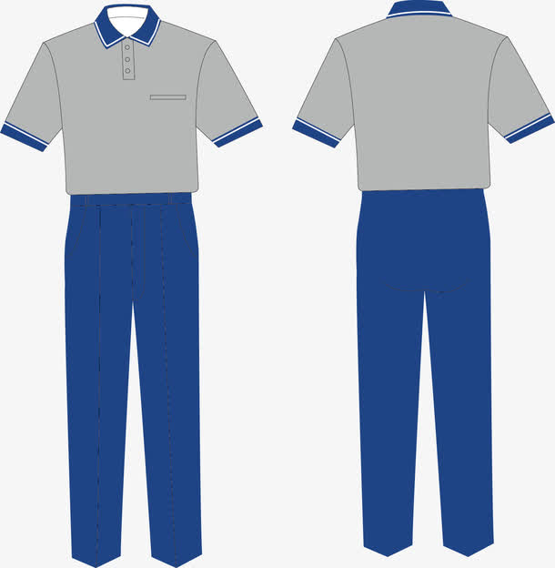 蓝色衣服免抠