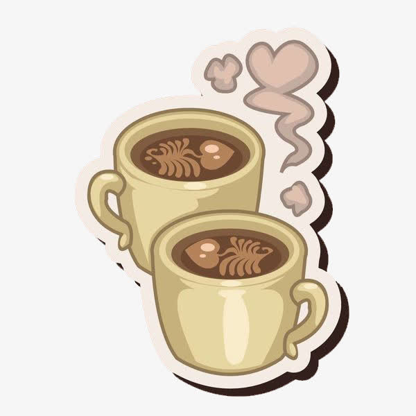 2杯咖啡免抠