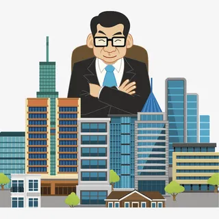 扁平插图销售楼房免抠