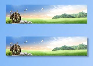 清明节春季踏青banner高清摄影风景背景