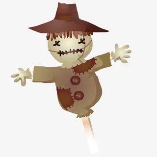 卡通稻草人免抠