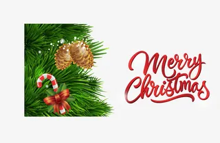 亮光红色圣诞节快乐免抠