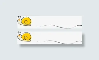 可爱分割线蜗牛免抠