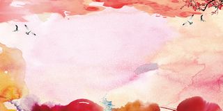 彩色墨迹2017鸡年酒会晚会展板背景素材高清