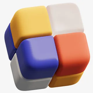 游戏3d图标魔方免抠